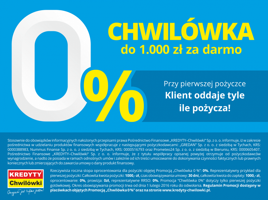 Chwilówka zero procent